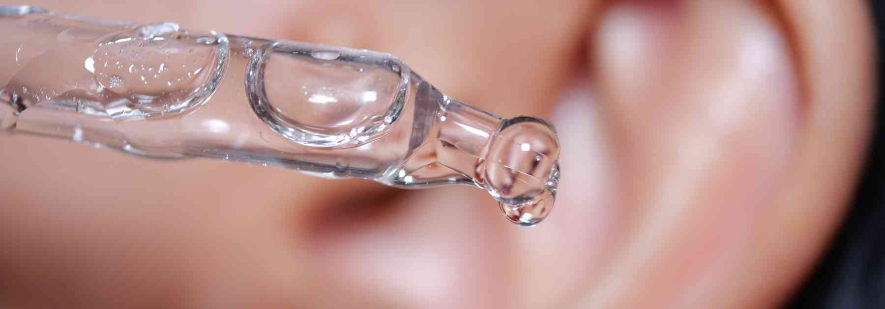 close-up of ear drop applicator