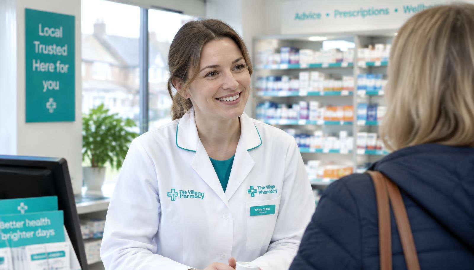 Pharmacist speaking to their patient